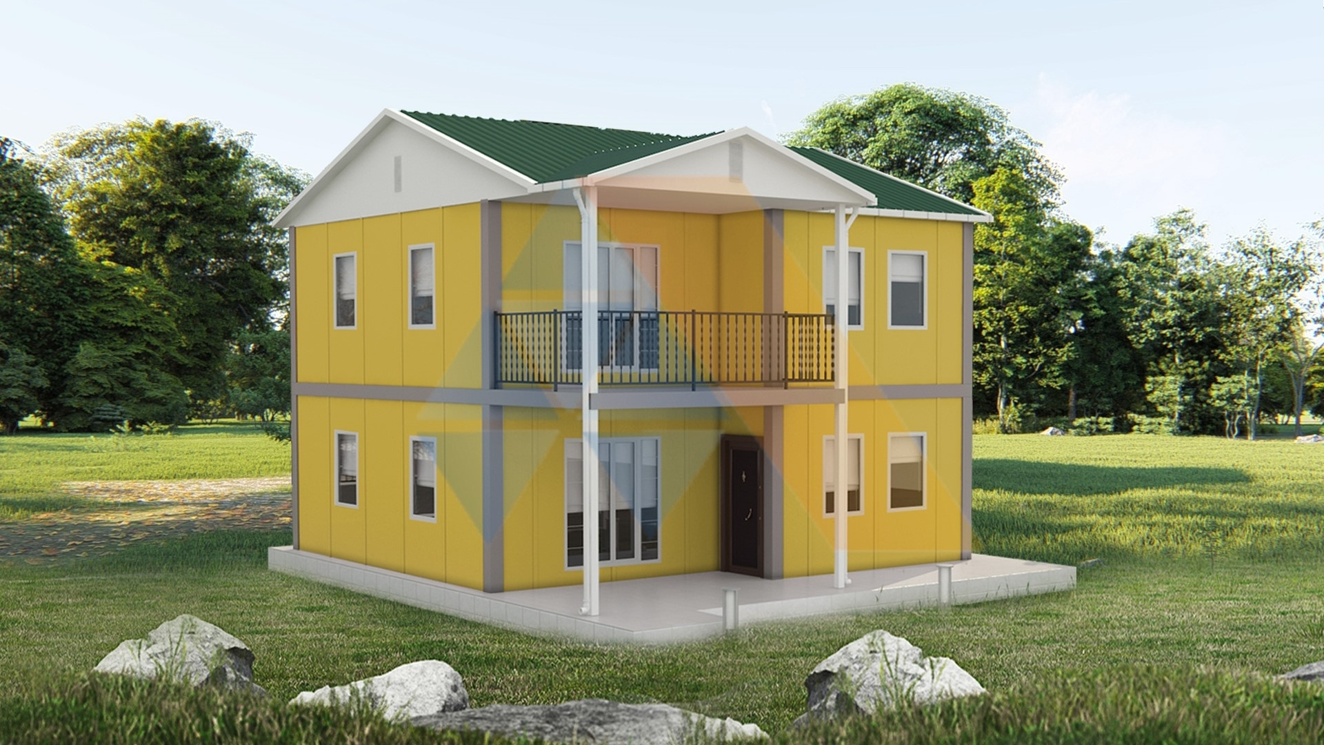 İki Katlı Prefabrik Konut